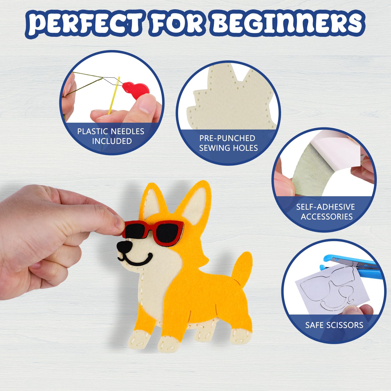Garma Puppy Sewing Kit felt animals ready to assemble for imaginative play