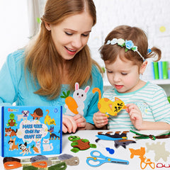 Garma Puppy Sewing Kit self-adhesive backing enables mess-free crafting