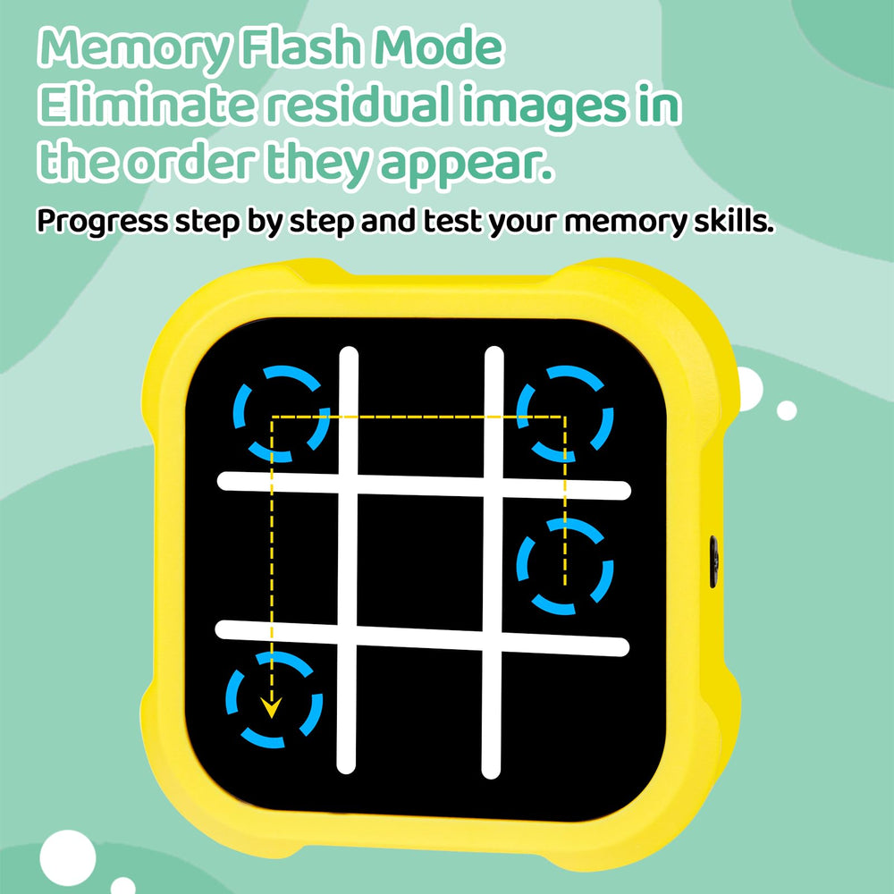 GARMEE Electronic Tic Tac Toe flash memory mode enables quick rounds with stored plays