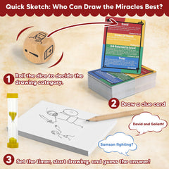Garybank Draw & Guess dice-roll action—easy category selection for smooth gameplay.