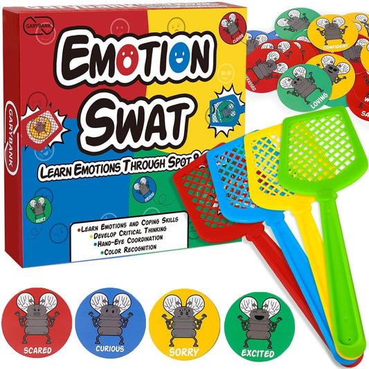 Garybank Emotions Swat Game visualizes buzzing emotions for engaging SEL practice