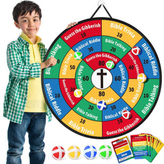 Garybank Faith Darts dartboard closeup for engaging bible trivia play