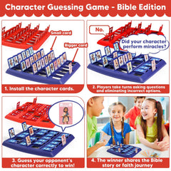Garybank Guess Bible Characters Life Story Cards pair with figures to spark tales.