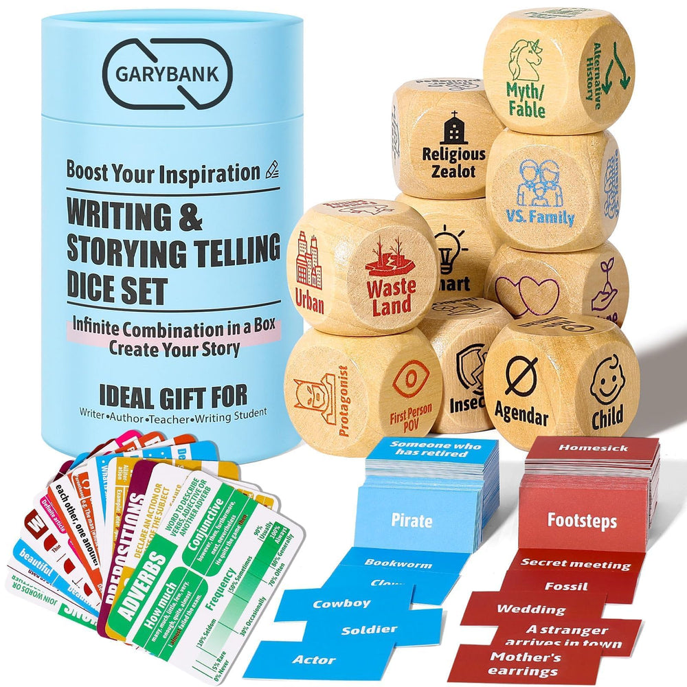 Garybank Inspiration Dice cover prompts storytelling for classroom use