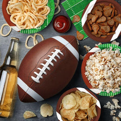 Gatherfun football banner with yard numbers for tailgate decoration