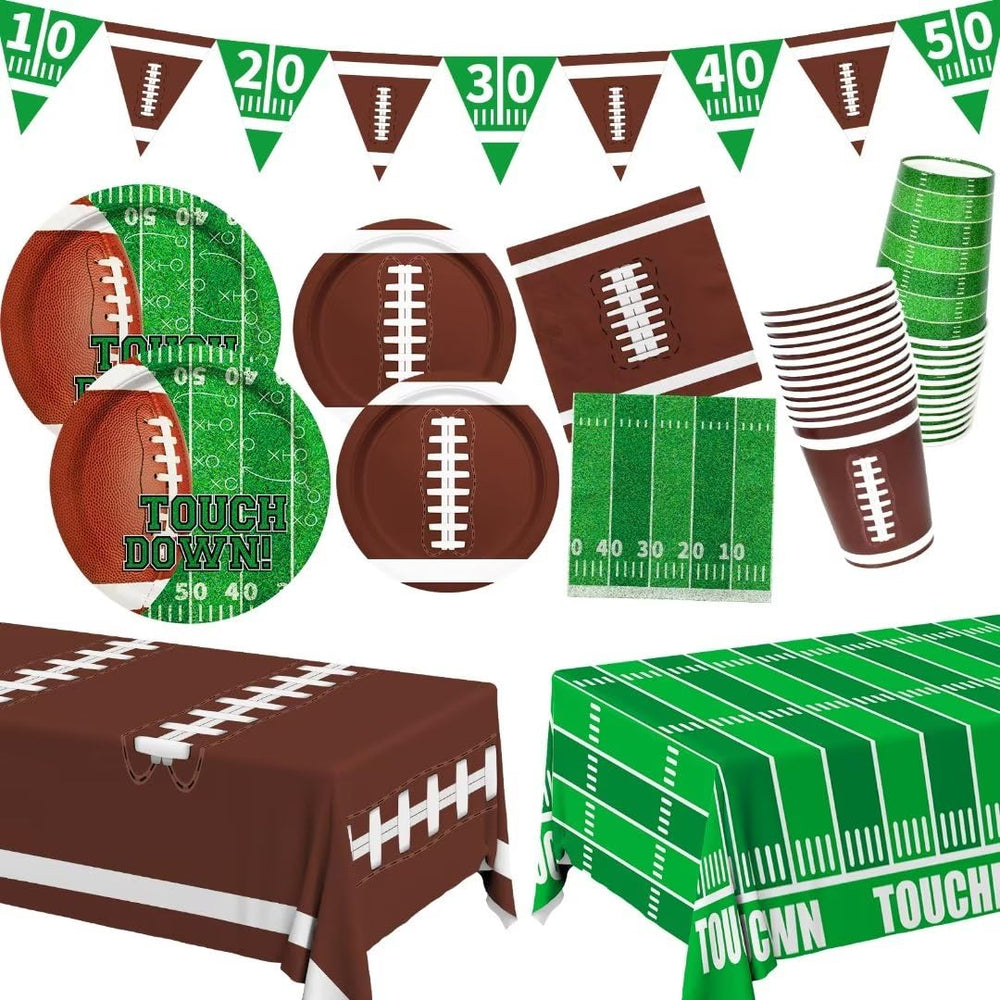 Gatherfun football plates 9-inch dinner design for quick, mess-free serving