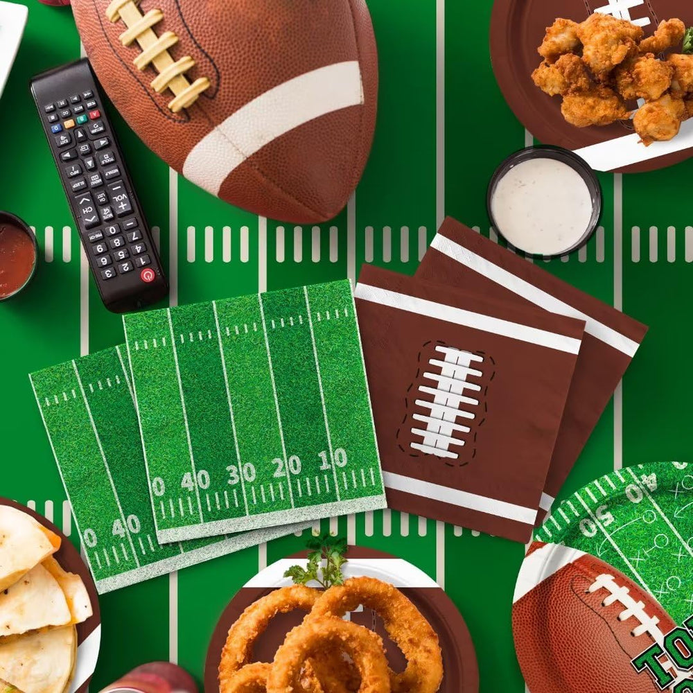 Gatherfun football tablecloth 54x108 with touchdown motif