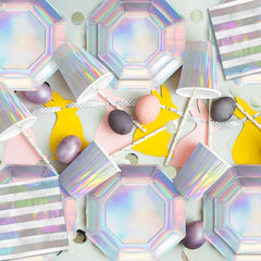 Gatherfun iridescent cups showcase drinks with rainbow shine