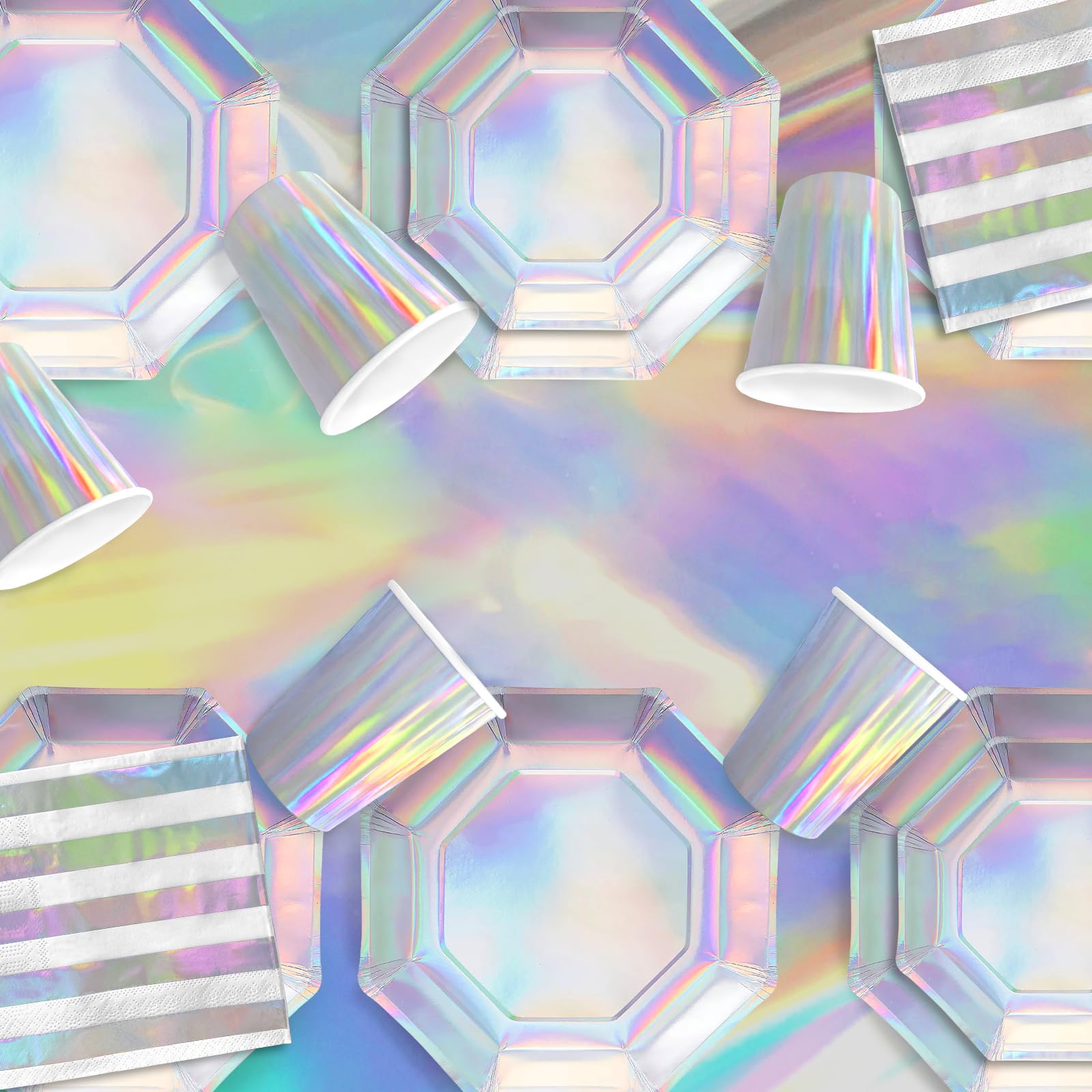 Gatherfun iridescent photo backdrop enhances party memories