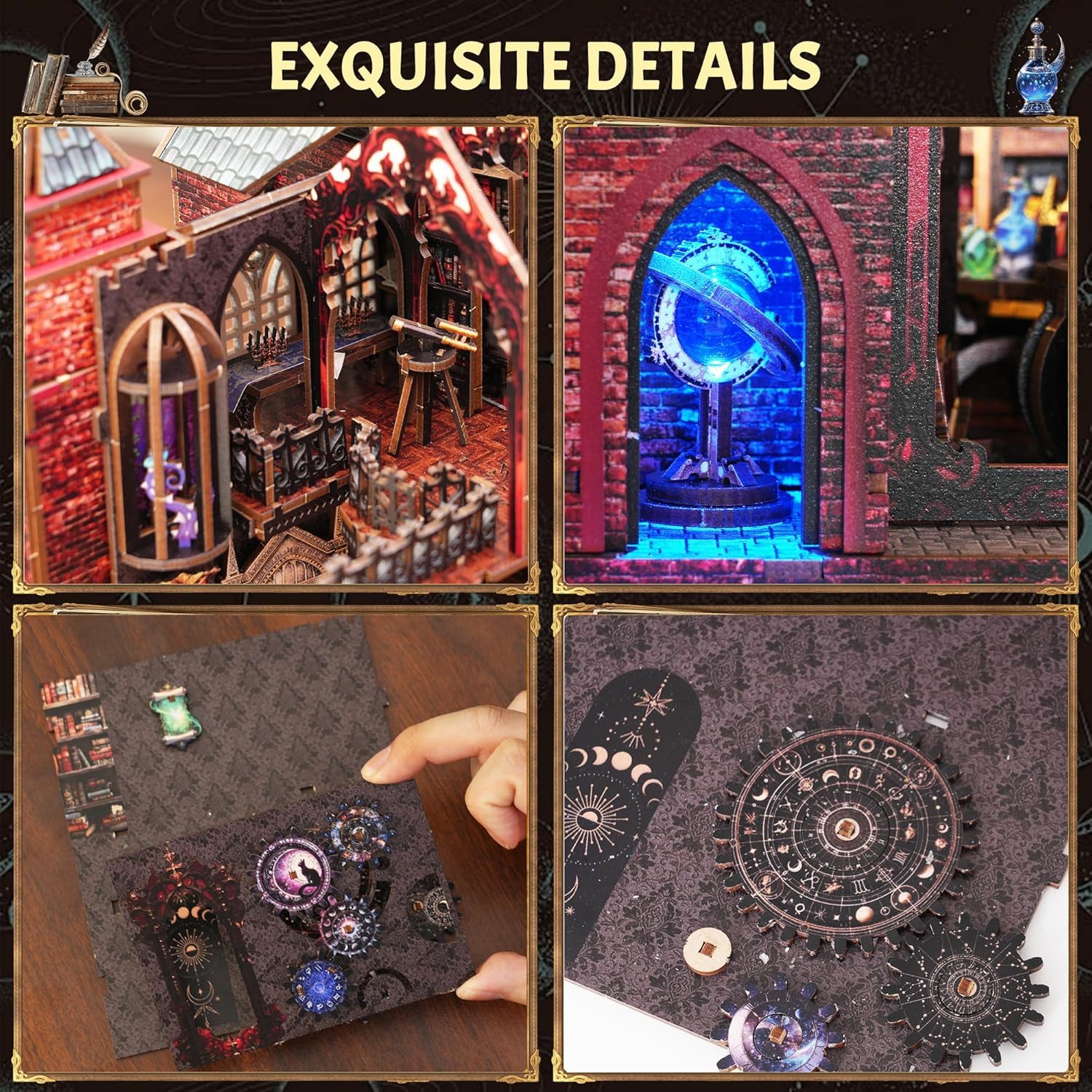 GATTLELIC detail: castle walls showcase vintage texture for authentic feel.