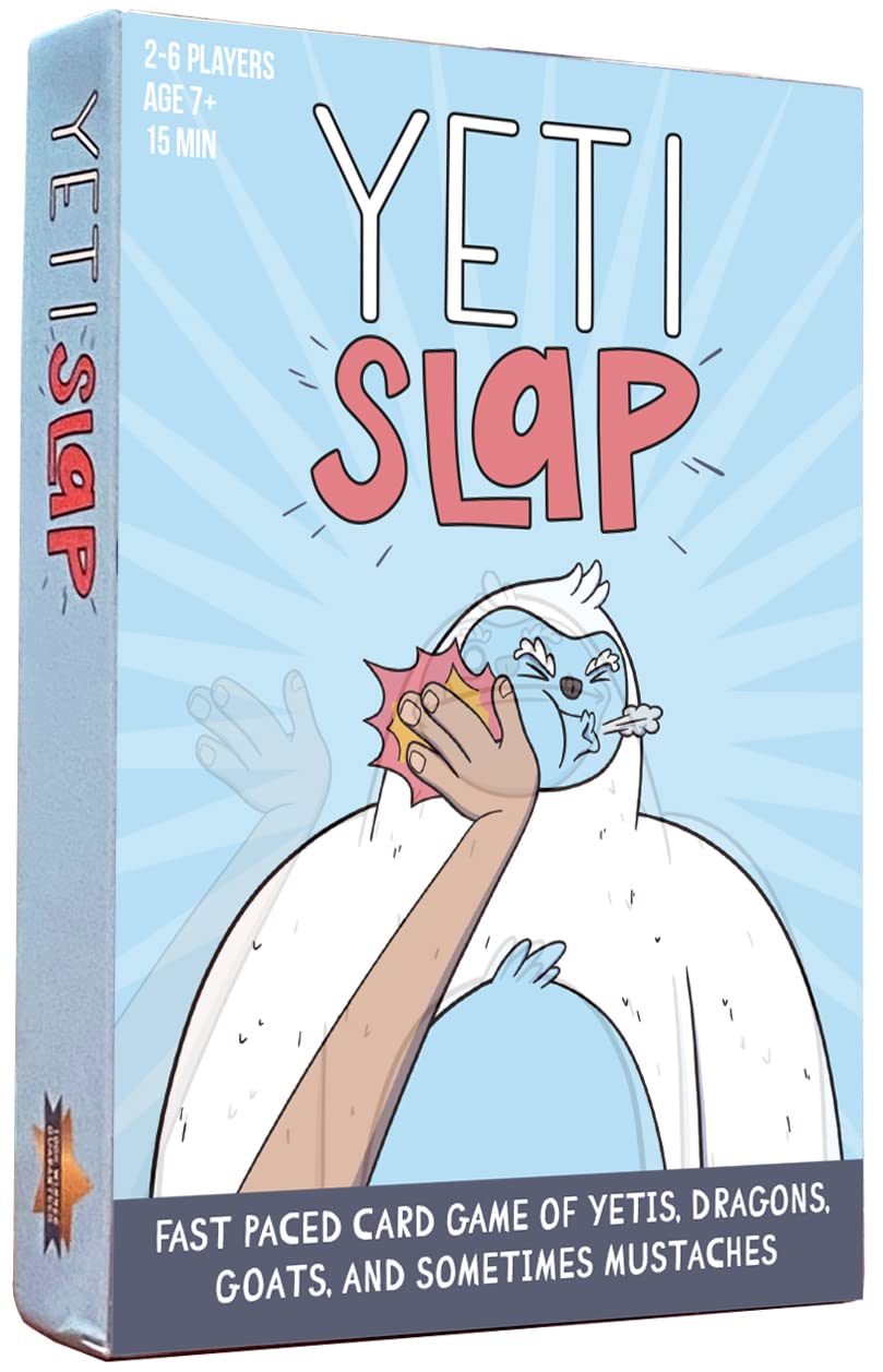 Gatwick Games Yeti Slap card game in action during a lively round.