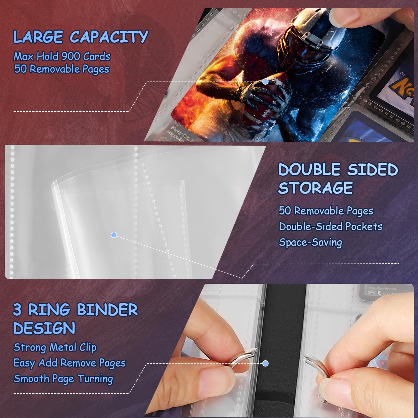 Gbchais flexible 3-ring binder lets you add or remove pages effortlessly