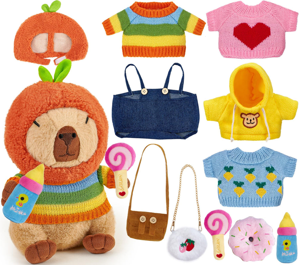 G.C 13-pcs plush toy fashion set in box for creative dress-up play.