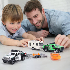 G.C 4 Pack detachable camper and lifeboat enable imaginative play.