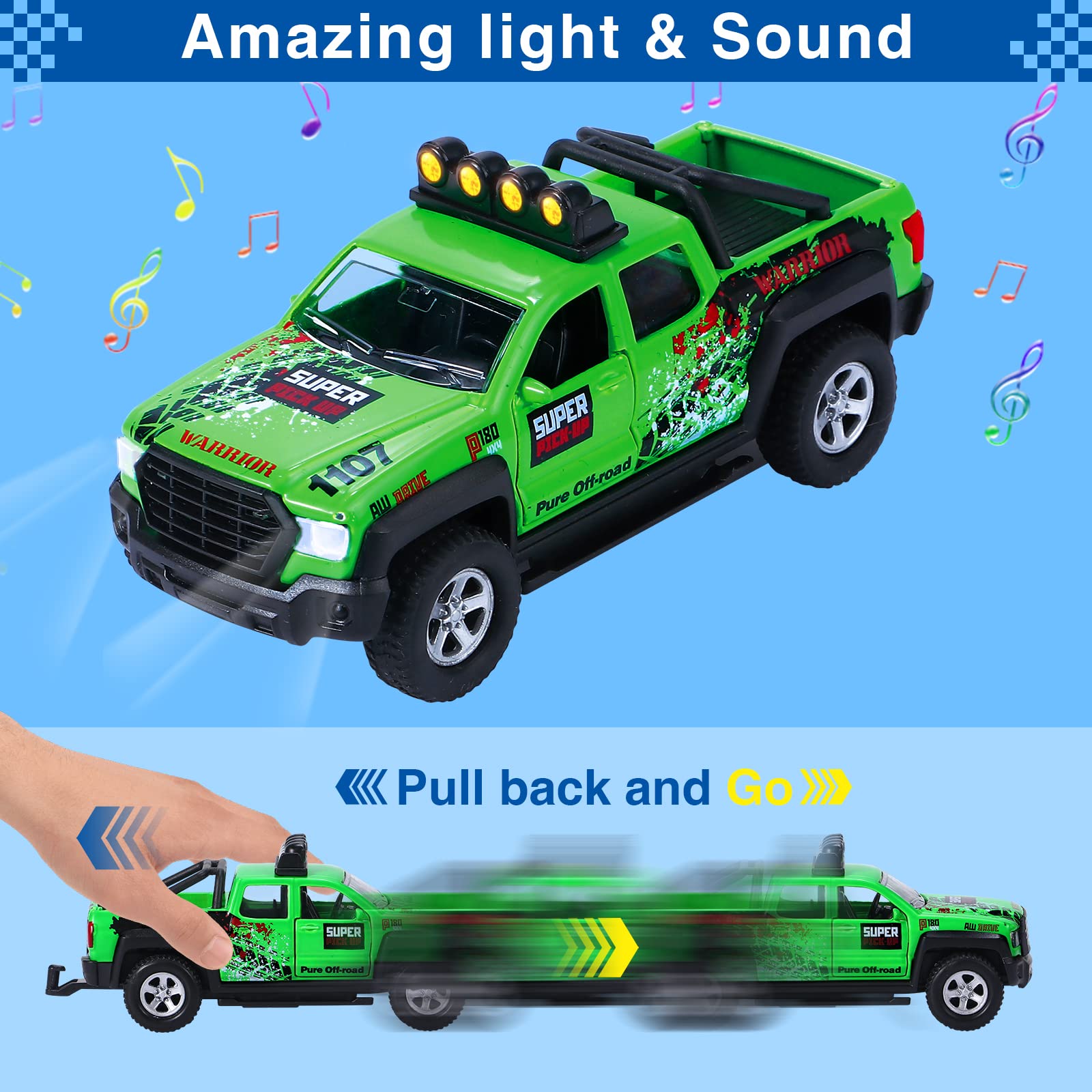 G.C 4 Pack white truck with lifeboat for detachable play adventures.