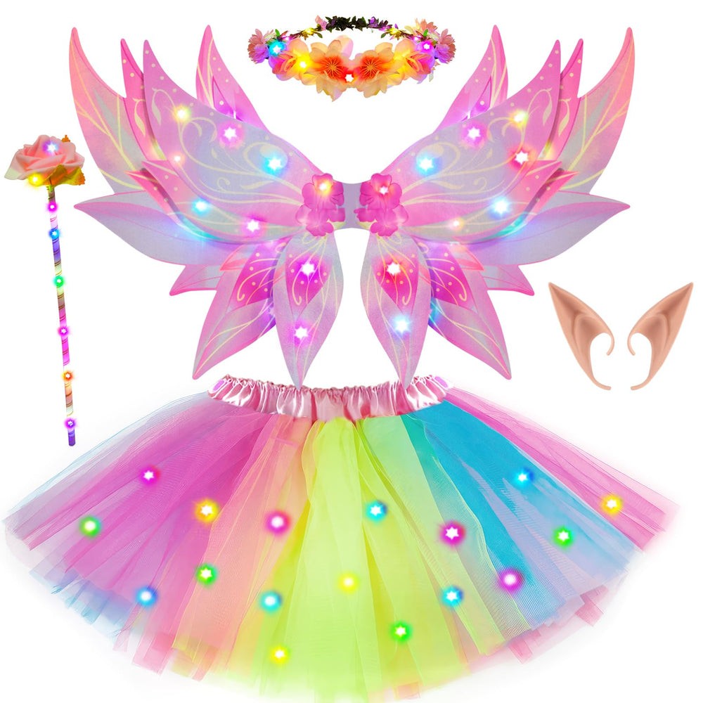 G.C girls fairy wings LED pink for sparkling outdoor play