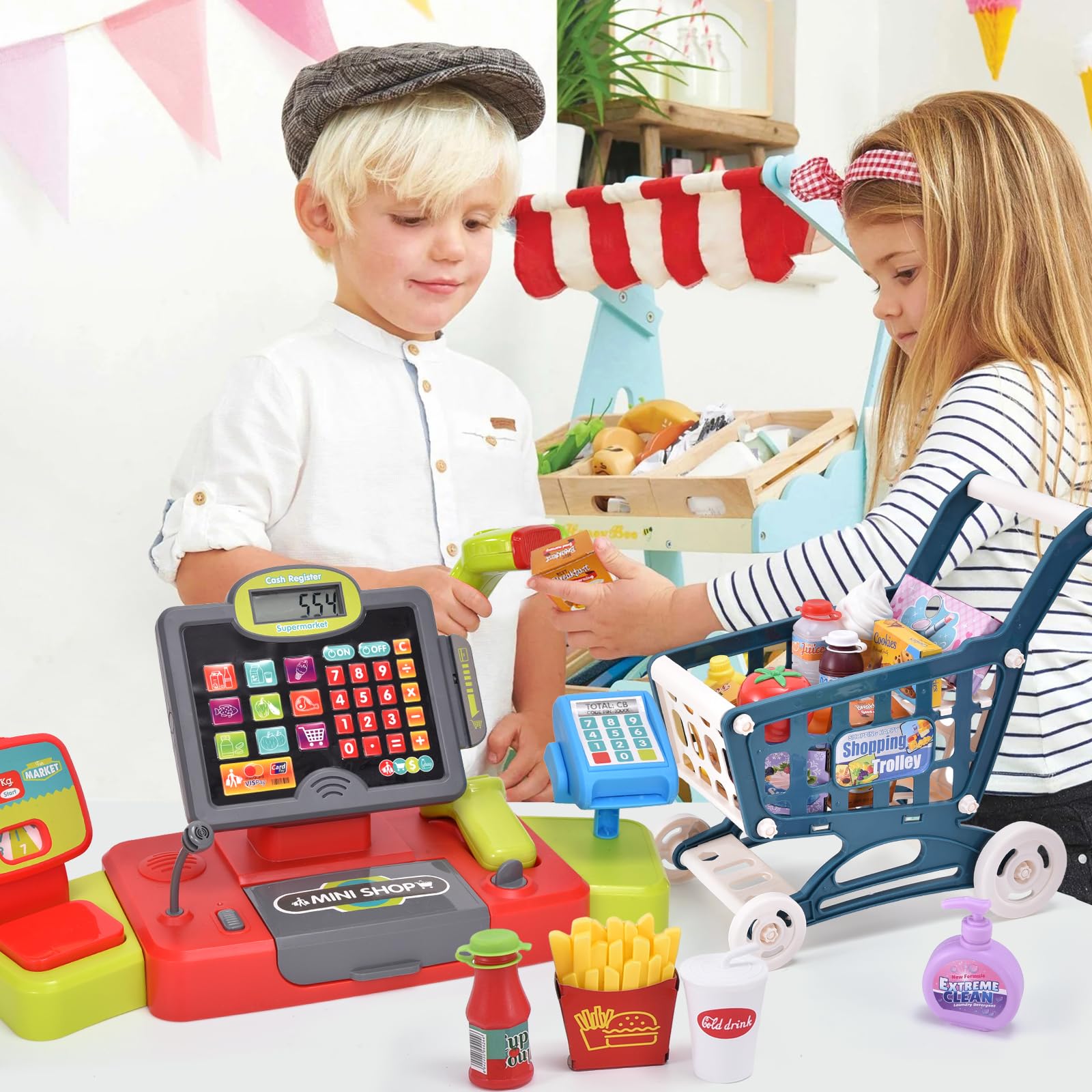 GC Kids cash register with real calculator sounds enhances number play