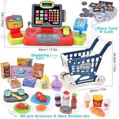 GC Kids shopping cart for pretend grocery shopping and social play