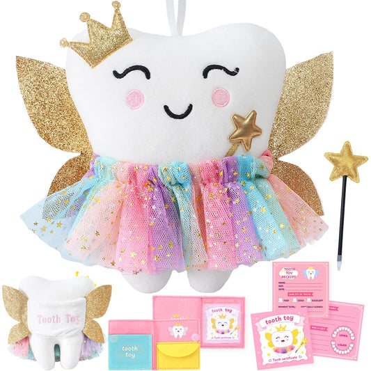 G.C kids tooth pillow with wings pocket safely holds lost teeth