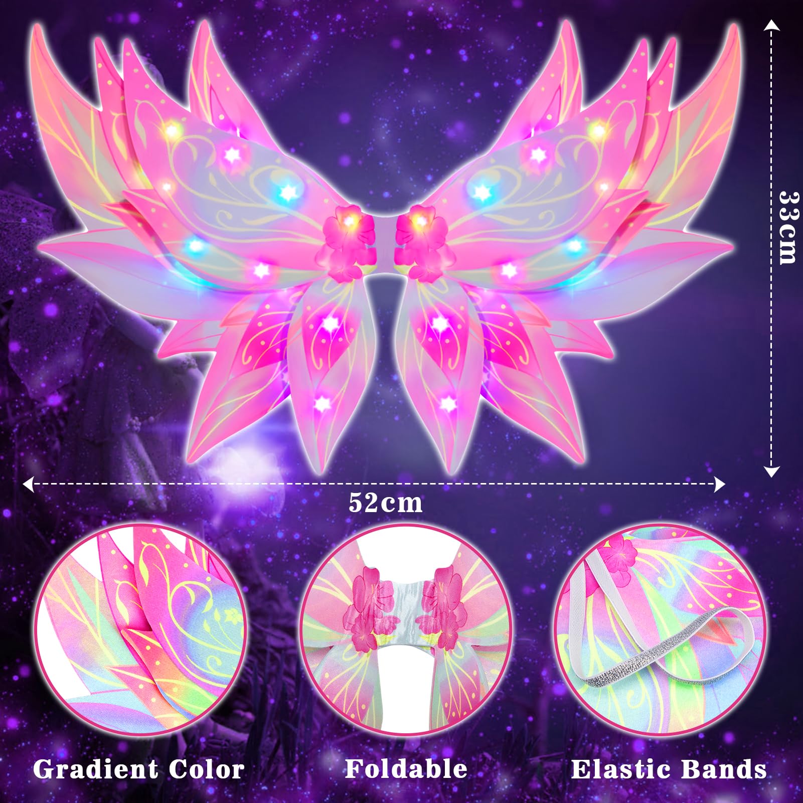 G.C organza wings offer safe, breathable wear