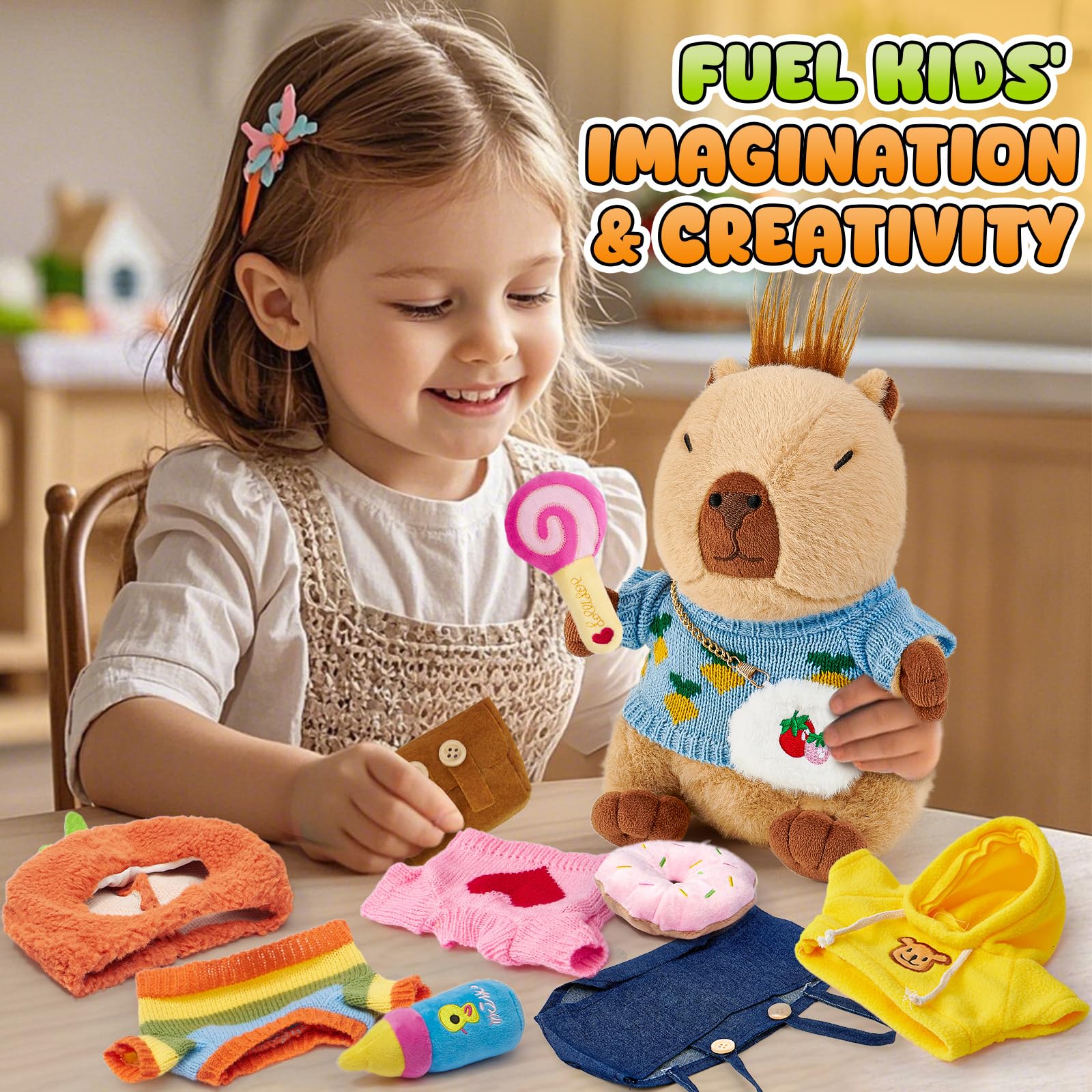 G.C plush toy crossbody bag adds real-world flair to dress-up.