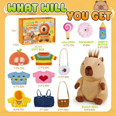 G.C plush toy trendy overalls for stylish pretend wardrobe adventures.