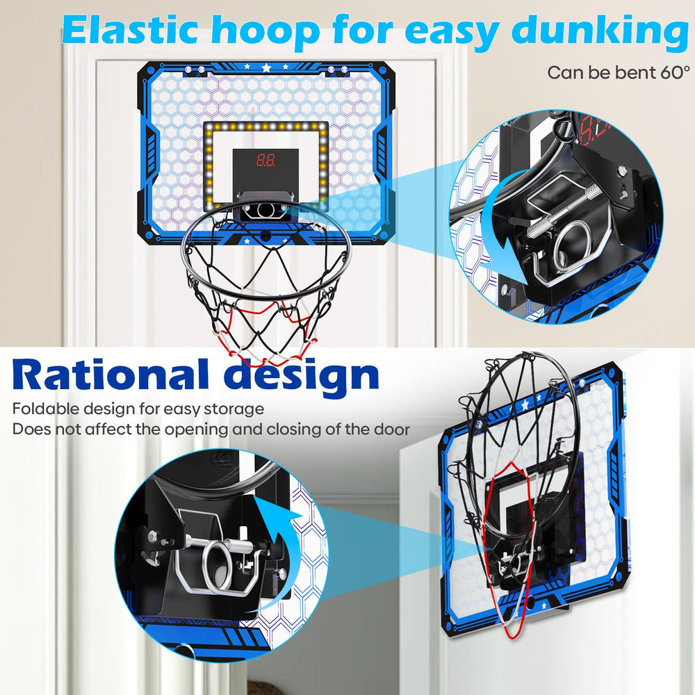 Durable, kid-safe construction with cushioned backboard for door protection