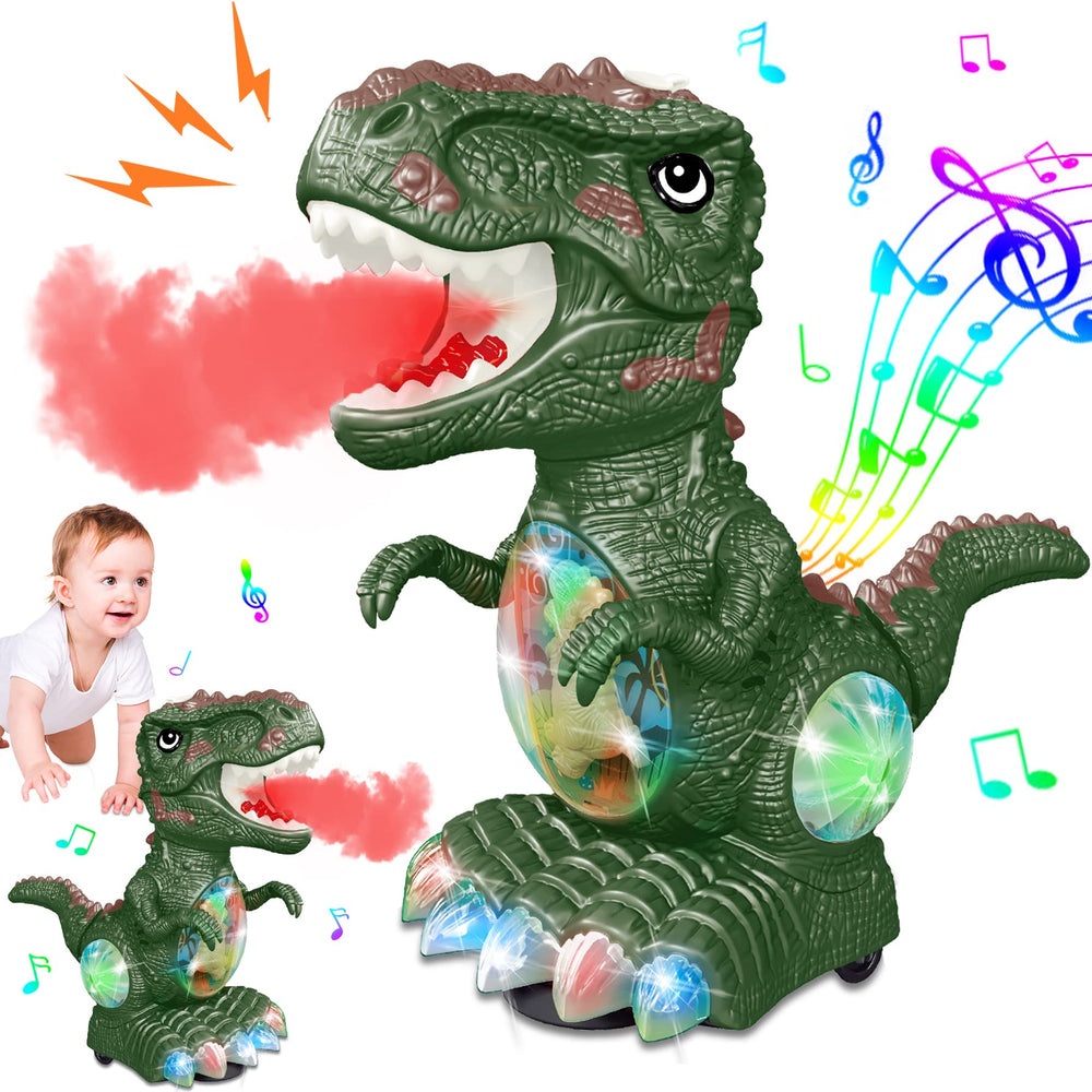 GDBAQAN dinosaur toy with a single wheel for easy toddler mobility