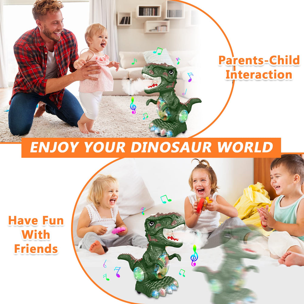 GDBAQAN dinosaur toy with water bottle for spray mist pretend play