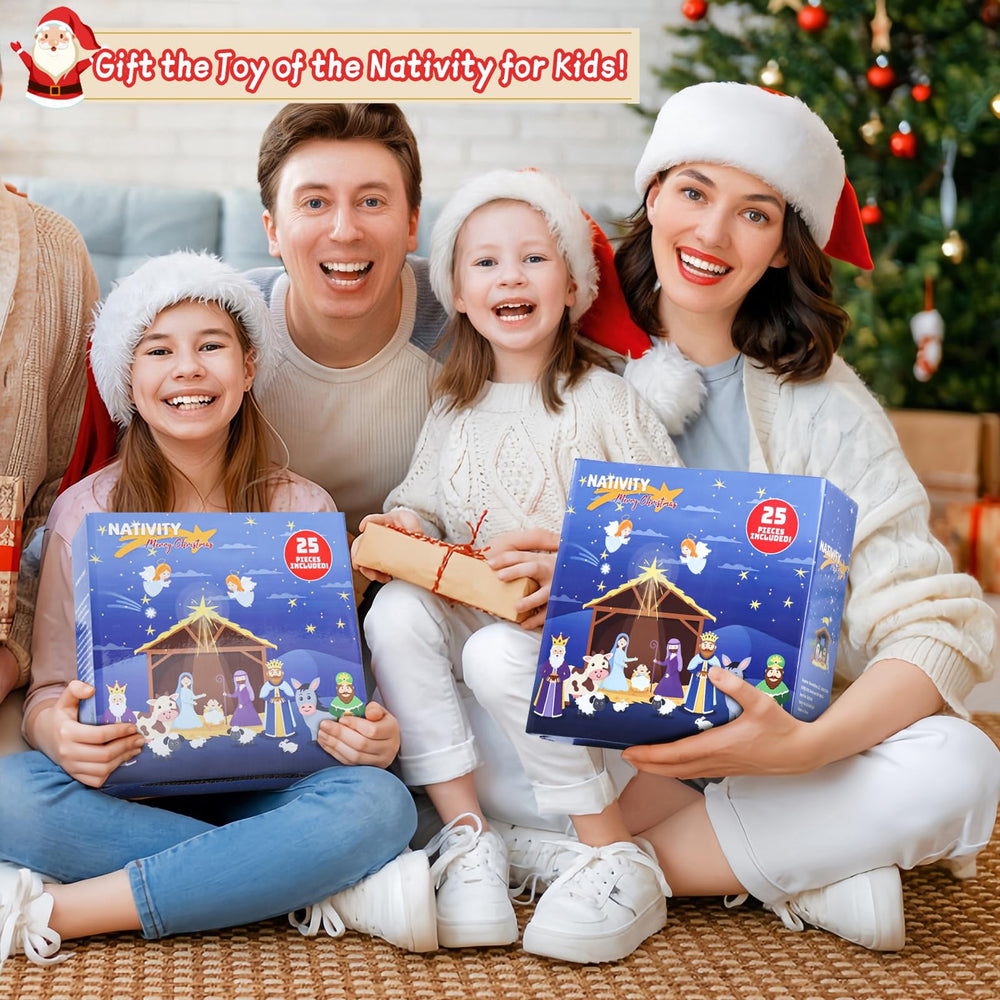 GDGZT toddler nativity playset with safe, tactile pieces for learning