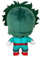 GE Animation Izuku Midoriya plush close-up on stitching and embroidery for durable display.