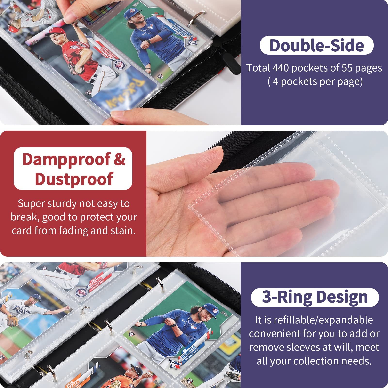 GEAGMAGC PU leather cover adds premium feel while protecting cards
