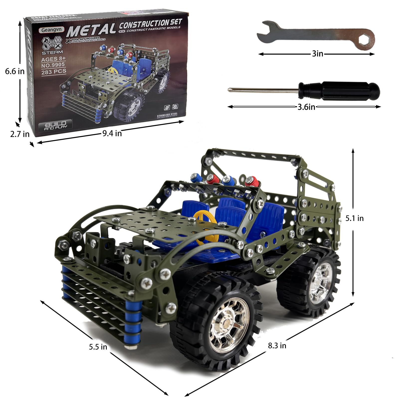 Geangvn large jeep-model dimensions, sizeable display piece for shelves.