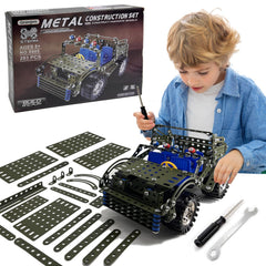 Geangvn metal model car kit, jeep assembly focus, promotes hands-on learning.