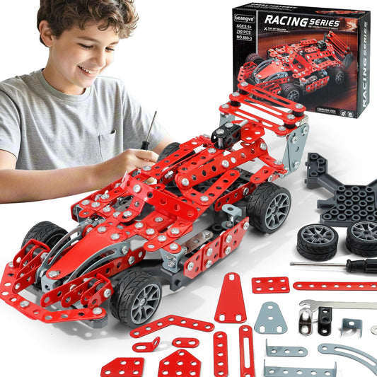 Geangvn metal model car kit 290 pcs assembly scene highlighting hands-on build and learning