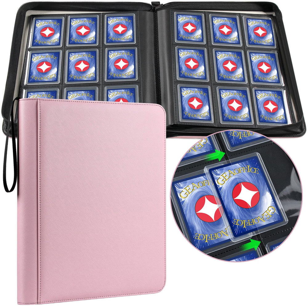 GEAoffice 9-Pocket Top Loader Binder front cover offers large-capacity card storage