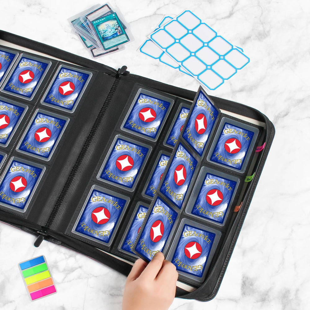 GEAoffice 3x4 rigid toploader fit enables organized card storage