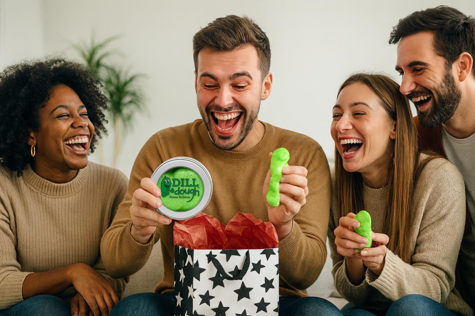 Gears Out Dill Dough Stress Putty dill scent enhances mood during stress