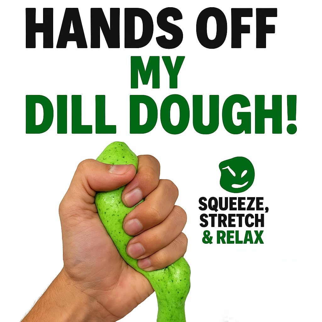 Gears Out Dill Dough Stress Putty texture shows softening through kneading