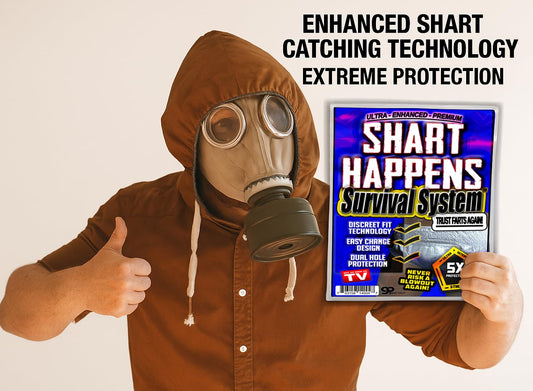 Gears Out Shart Happens adult diaper kit ready for a cheeky gag.