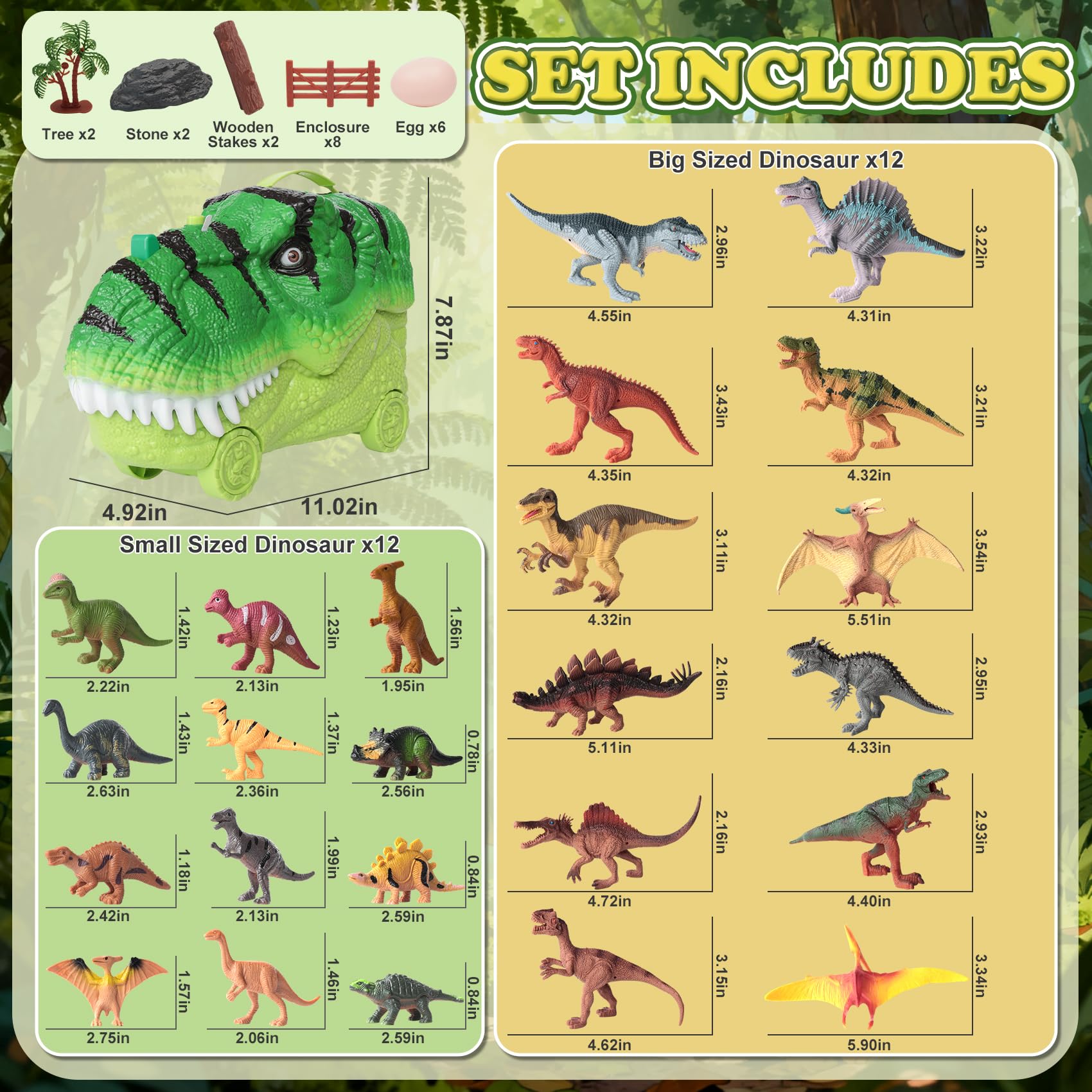 GearVibe 2-6 inch dinosaur figures for diverse mini world building