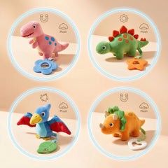 Gebra colorful plush dinosaur toy for visual stimulation