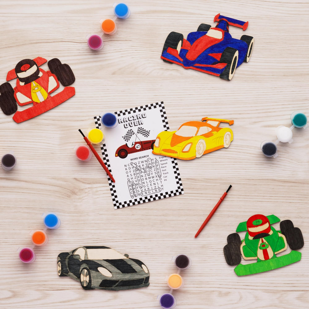Geecozylife race car paint palette with colors for DIY crafts