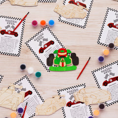 Geecozylife race car word search cards promoting problem-solving