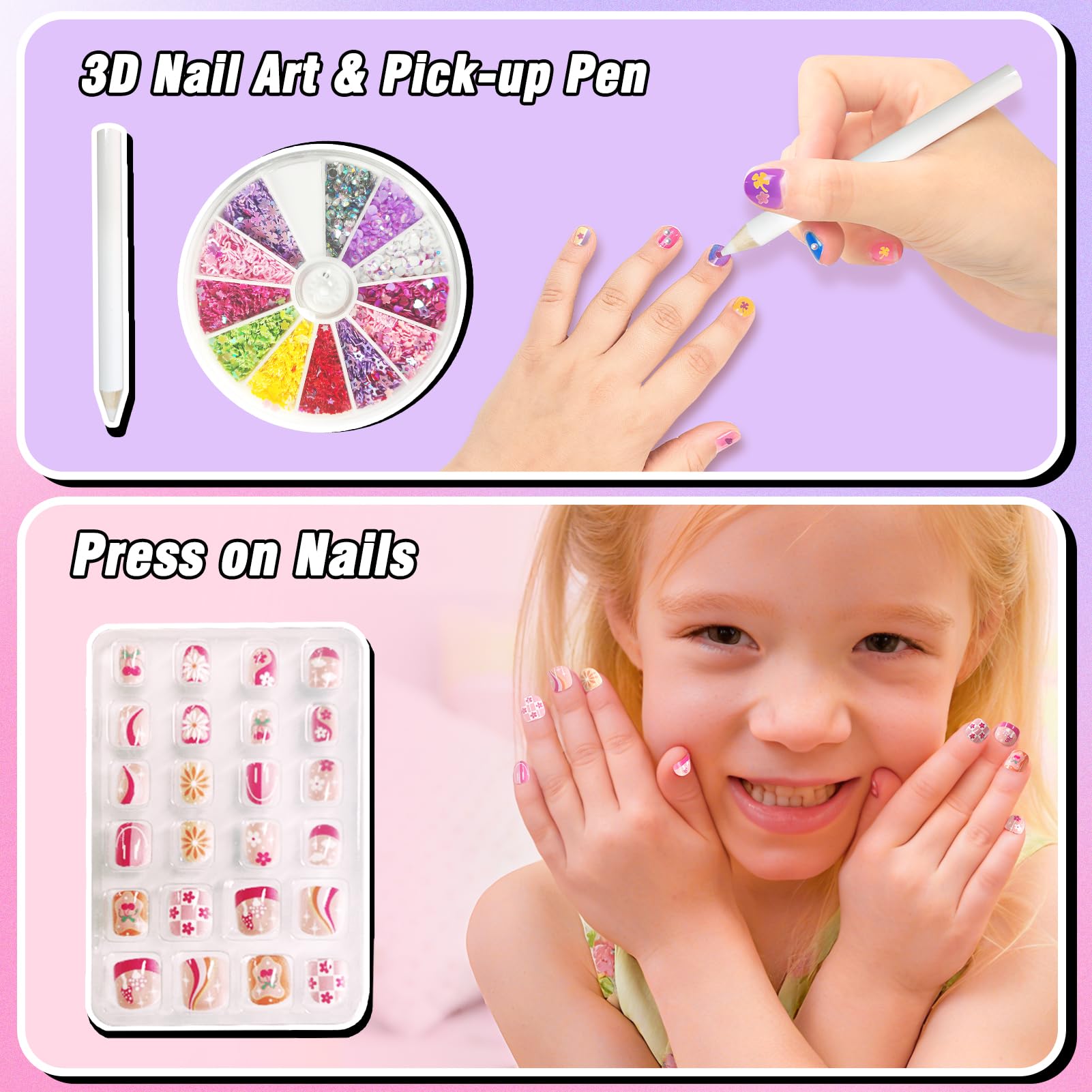 Geek Cheers 3D nail charms inspire playful decorations on fake nails.