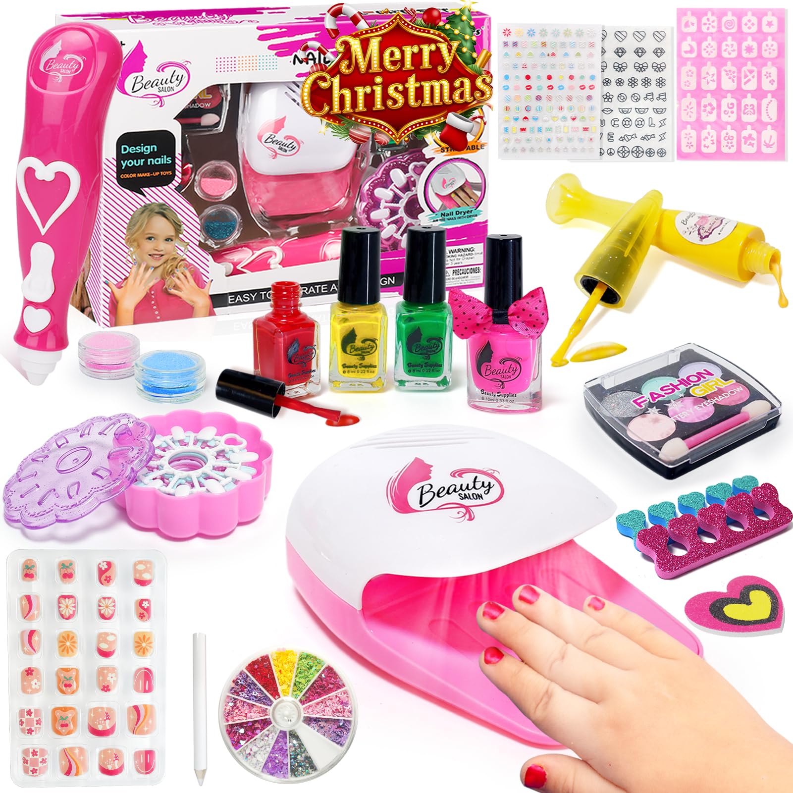 Geek Cheers Kids Nail Polish Set box showcases a full creative manicure kit for girls.