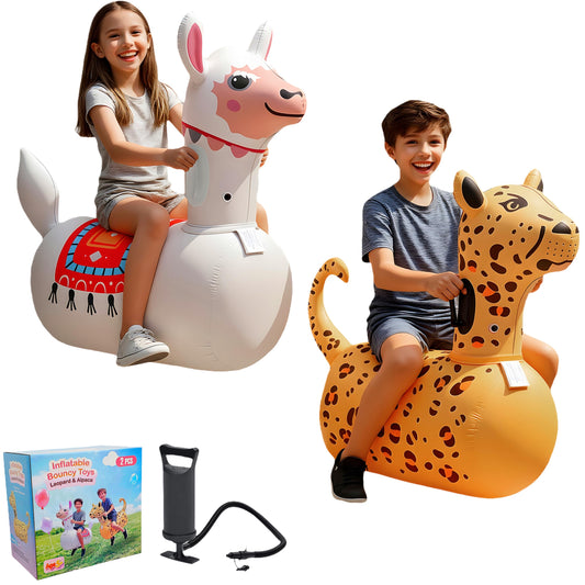 GEEQUFLOAT bouncy leopard toy for active outdoor play and adventures