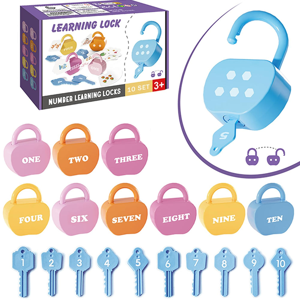 GEERAY apple lock 1 helps early counting and color matching.
