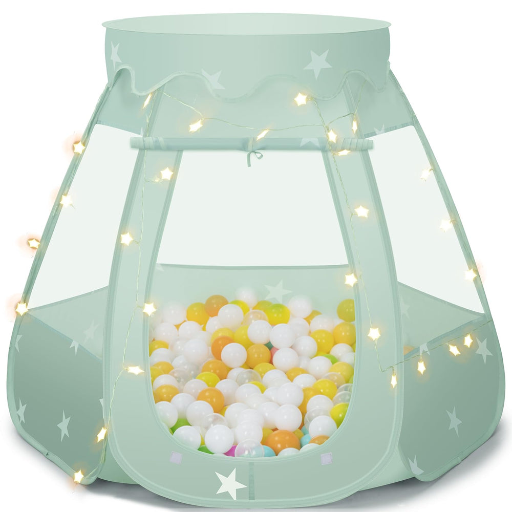 GeerWest baby ball pit with star lights for cozy toddler playtime