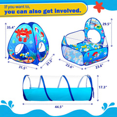 GeerWest ball pit with hoop, 18-inch base height and 32-inch hoop for active play.